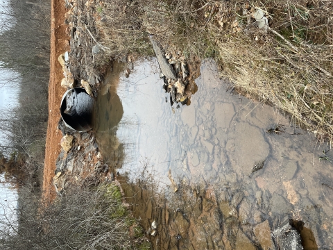 Photo of deteriorating culvert in Springville, Alabama