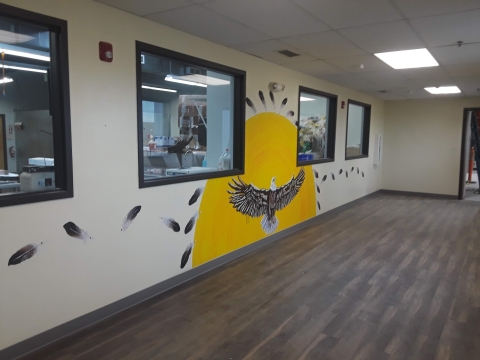 Mural representing Eagle Program at the Repository