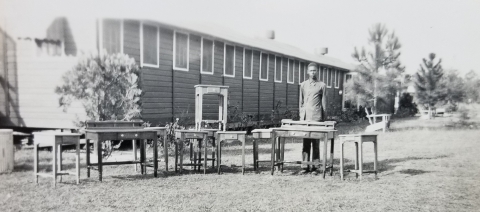 Furniture construction on the CCC on the St. Marks NWR.