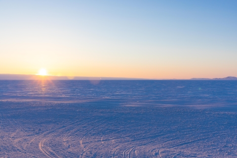 Sunset over snow