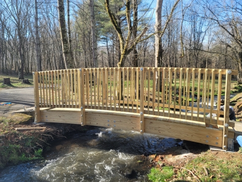 Installed new pedestrian bridge at Dale Hollow National Fish Hatchery Jan 2024