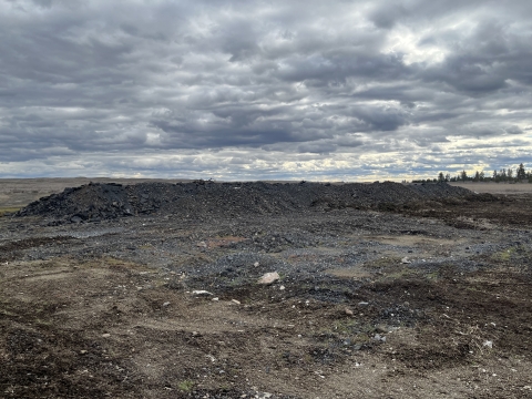 A pile of crushed asphalt and gravel