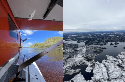 side by side picture of good weather and harsh winter weather
