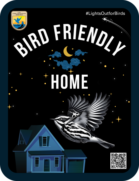 Bird friendly home sign