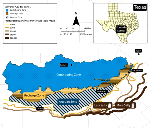 Edwards Aquifer zones