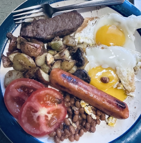 plate full of food