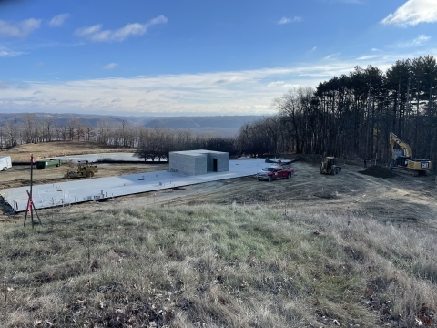 footprint of new facility and surrounding land