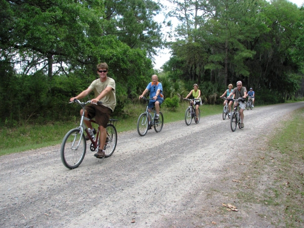 Bicyclers at Pinckney Island NWR