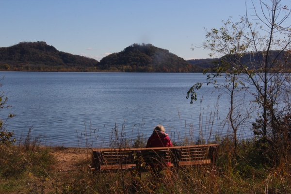 Trempealeau National Wildlife Refuge visitor while doing wildlife observation