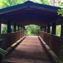 Interpretive sign and covered walkway