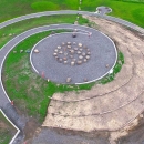 Aerial photo of the Cully Park Native Gathering Garden