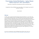 Warm Springs National Fish Hatchery -Spring Chinook Salmon Program FY 2022 Annual Report