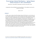 Warm Springs National Fish Hatchery - Spring Chinook Salmon Program FY 2023 Annual Report 