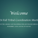 Fall 2024 Tribal Coordination Meeting Office Updates