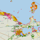 Screenshot of a map depicting Saginaw Bay and Western Lake Erie conservation planning blueprint