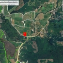 Map of Nestucca Bay showing, in red, the 22 acres of land available for this Notice of Cooperative Agriculture Opportunity