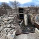 Crumbling concrete dam in Rose City, Michigan blocks passage of fish and other aquatic animals through Beechwood Creek and creates a safety hazard for people and wildlife.