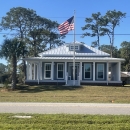 Front view of new office building