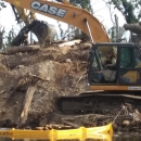 Chris Metcalf operating an excavator