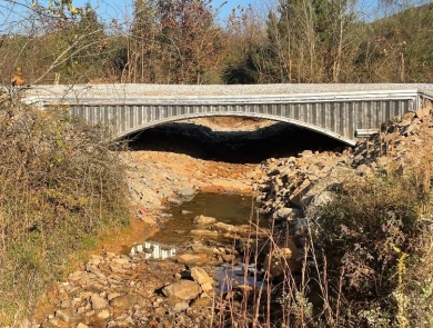 Photo of new culvert near sports fields in Springville, Alabama