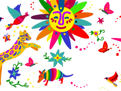 Colorful animals illustration