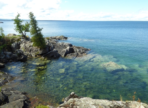 Lighthouse Island landscape.