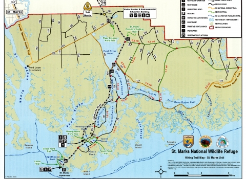 Map of St. Marks Unit of the St. Marks NWR