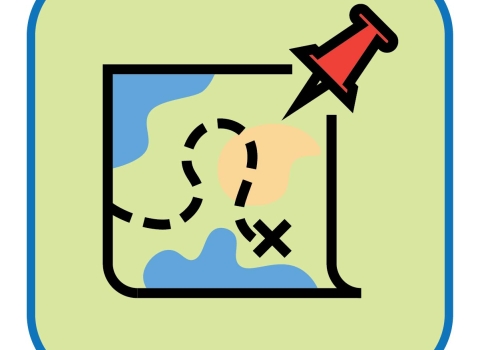 Icon of a pinned map