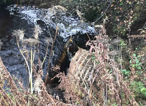 a mangled culvert