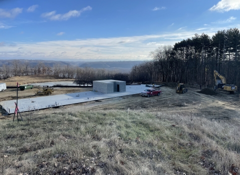 footprint of new facility and surrounding land