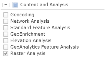 Raster Analysis privileges